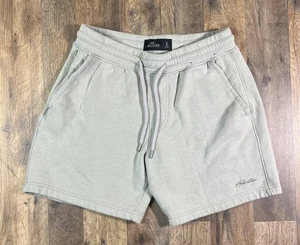 Hollister Sweat Shorts Lounge Kordelzug Freizeit grau genäht 6" Small Fleece. - Bild 1 von 7