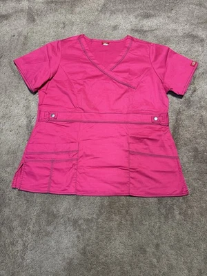 Dickies 磨砂上衣女式纯色粉色中号(无标签)口袋,护士 — 第 1/4 张图片