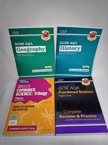 GCSE AQA Revision Study Guides Bundle Geography History Science Good Condition - Picture 1 of 5