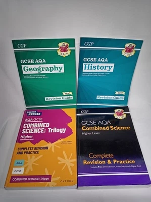 GCSE AQA Revision Study Guides Bundle Geography History Science Good Condition - Image 1 of 4