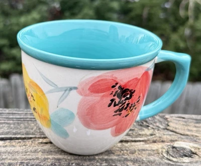 Caneca de café/chá feminina Pioneer floral azul-petróleo colecionável ou caneca de substituição - Imagem 1 de 4