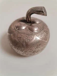 ANTIQUE MIDDLE EASTERN SILVER LIDDED DISH ENGRAVED CONTAINER - Picture 1 of 7