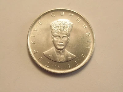 1970 Turkey Silver 25 Lira, UNC - Image 1 of 2