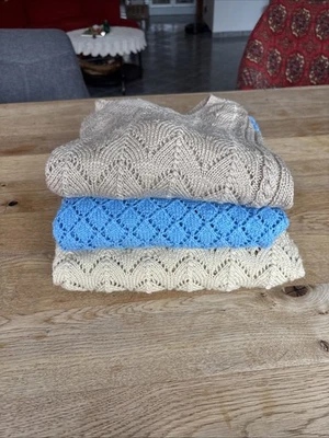Pullover Damen Handgestrickt Strickpullover Verschiedene Muster Gr 44 - Bild 1 von 4