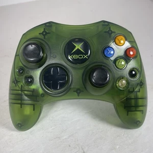 Controlador Original Xbox OEM S Tipo Transparente Halo Verde con Cable Rompible Probado 1 - Imagen 1 de 8