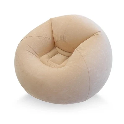 Sofá salón silla bolsa de frijoles inflable 45x45x28 - beige Foto 1 de 4