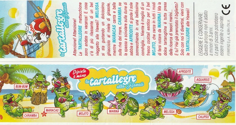 BPZ Beipackzettel - Kinder Venice Testware Tartallegre allee Hawaii Top - Bild 1 von 1