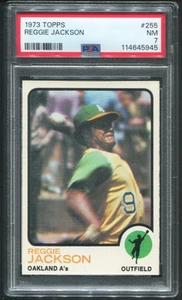 1973 Topps #255 Reggie Jackson PSA 7 NM - Picture 1 of 2