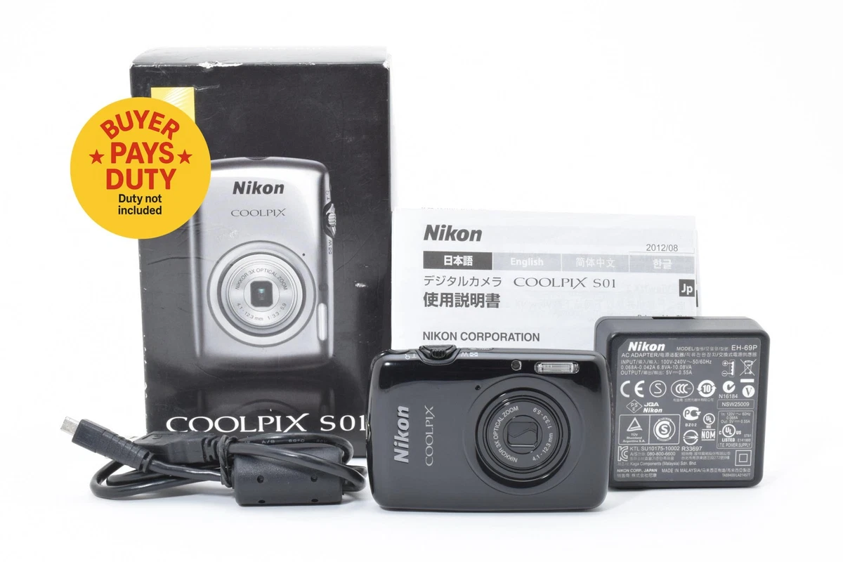 Nikon COOLPIX S01 黒 Amazon.com : Nikon COOLPIX S01 10.1 MP Digital Camera with 3x Zoom