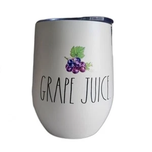 Vaso de vino Rae Dunn GRAPE JUICE de acero inoxidable con tapa vajilla sin BPA - Imagen 1 de 10