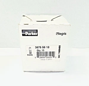 Pack of 10 Legris 3675 56 18 Fittings 1/4" TUBE X 3/8" NPTM Nickel plated brass - Picture 1 of 2