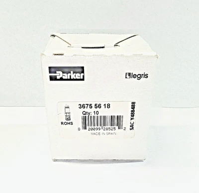 Pack of 10 Legris 3675 56 18 Fittings 1/4" TUBE X 3/8" NPTM Nickel plated brass - Image 1 of 2