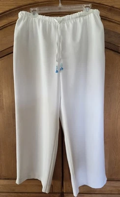 Pantalones TanJay Verano Blanco Forrado Cintura Elástica Para Mujer Poliéster Spandex Talla 12 Foto 1 de 4
