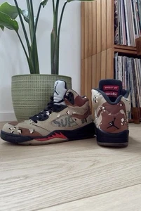 Air Jordan 5 Retro Supreme Camo, Grösse 44, Top Zustand! - Bild 1 von 5