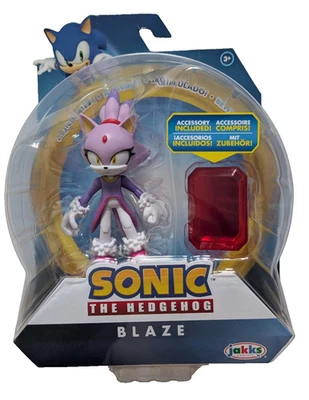 Sonic the Hedgehog Blaze con Red Sol Emerald 4" pollici / 10 cm (Jakks... - Immagine 1 di 4
