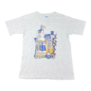 Vintage 1992 Salem NHL Buffalo Sabres Pat LaFontaine Hockey Player Tee L - Picture 1 of 3