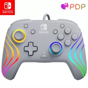PDP Afterglow Wave Wired LED Controller for Nintendo Switch,OLED - Grey - Picture 1 of 4