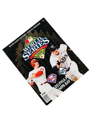 PHILADELPHIA PHILLIES TAMPA BAY RAYS VINTAGE 2008 WORLD SERIES PROGRAM - Image 1 of 3