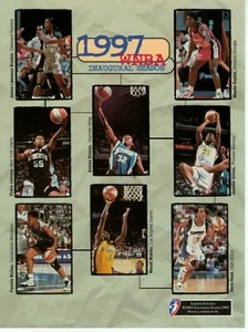 1997 HOUSTON COMETS VS CLEVELAND ROCKERS LIMITED EDITION 8 OF 14 SCORECARD - Picture 1 of 2