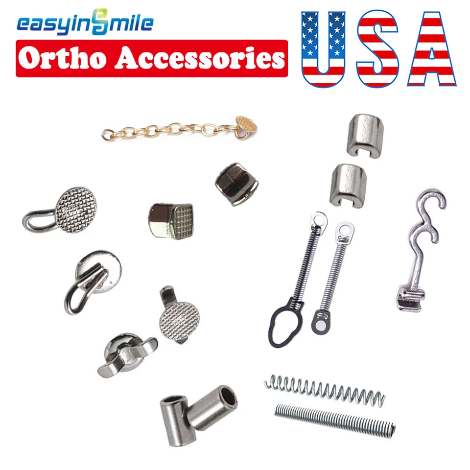 Gancho prensable ortodoncia deslizante/espiral botón dental gancho de tracción tope 10 un. Foto 1 de 4