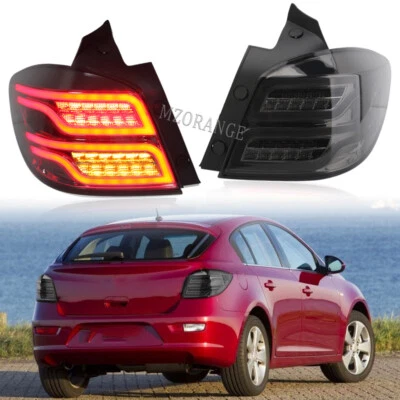 2x LED Smoked Rear Tail Light Lamps For Chevrolet Holden Cruze Hatchback 2011-16 - Image 1 of 4