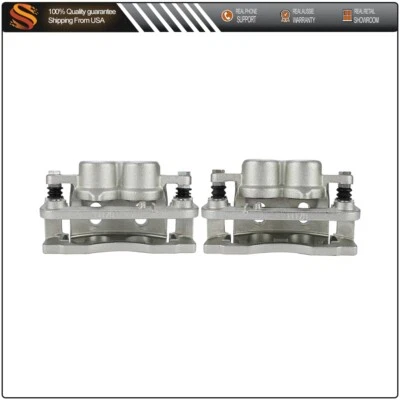 Pair For 2008-2019 Cadillac Escalade Front Brake Calipers w/ Bracket Assembly - Изображение 1 из 4