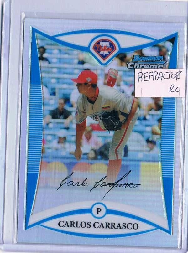 2008 Bowman Draft Chrome Prospects Refractors #BDPP66 Carlos Carrasco NM-MT Phil - Image 1 of 1