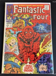 The Fantastic Four #77 1968 FN Jack Kirby Galactus Silver Surfer plus Toploader - Picture 1 of 2