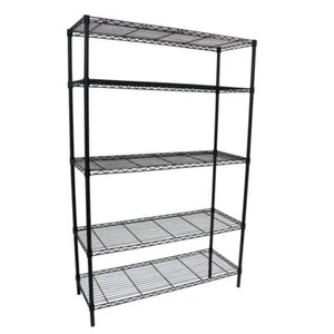 5-Tier Shelves Wire Unit Rack Large Space Storage Rolling with 4 Wheel Caster - Picture 1 of 10