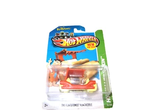 2013 Hot Wheels #70 Imagination-Dino Riders FLINTSTONES FLINTMOBILE Brown/Yellow - Picture 1 of 3