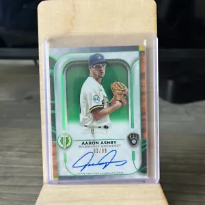 AARON ASHBY 2022 Topps Tribute Green Auto Milwaukee Brewers #63/99! - Picture 1 of 2