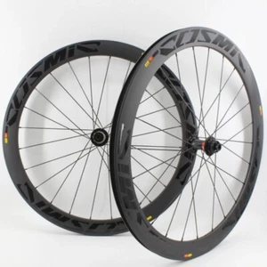 700C 38/50/60/88mm Full Carbon Road Bike Wheelset Tubular Clincher Tubeless Rims - Picture 1 of 20