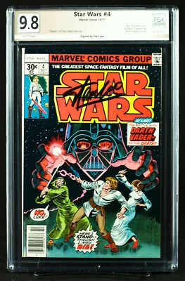 STAR WARS #4 PGX 9.8 NM/MT - A New Hope Marvel - signed STAN LEE!!!  + CGC!!! - Image 1 of 4
