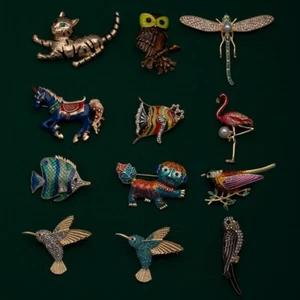 Nuevo Creativo Animal Insecto Caballo Broche Pájaro Hombres Broche Hermoso Pin Libélula - Imagen 1 de 29