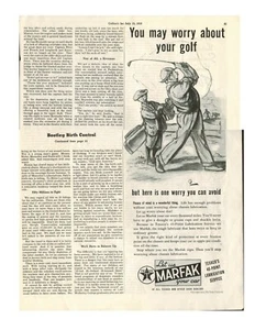 Vintage 1939 Texaco Marfak 40 Pt Service Golf Tie In Ad from Colliers 7/15/1939  - Picture 1 of 1