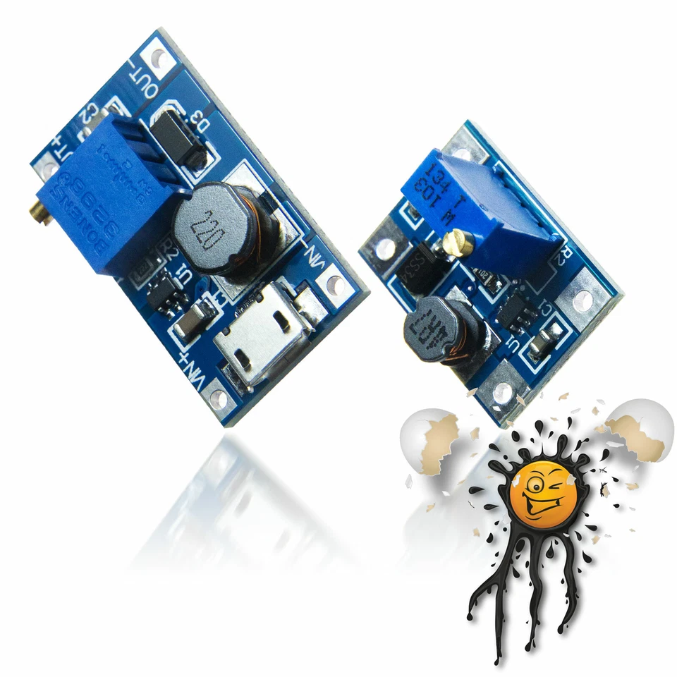 MT3608 SX1308 Step Up Spannungs- Voltage- Konverter in 2-24V out 28V 2A adjustab - Bild 1 von 1