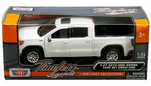 1/24 Motormax 2019 GMC Sierra 1500 SLT Crew Cab White Diecast Car Model 79361 WH - Picture 1 of 1