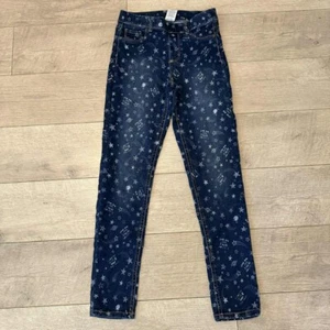 Girls Wonder Nation Jeans Size L (10-12) Blue with Star Pattern - Picture 1 of 8