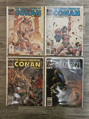 Savage Sword Of Conan #145 147 151 152 Edad de Cobre Marvel Magazine Lote 1988 En muy buen estado Foto 1 de 4