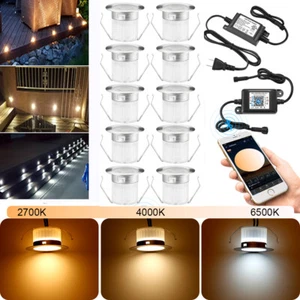 10x Faretto LED da Incasso Esterno Giardino Bluetooth APP Dimmerabile Bianco Caldo+Bianco Freddo 30mm - Foto 1 di 12