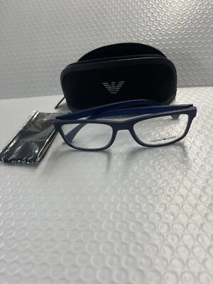 Emporio Armani EA3147 5754, матовые синие, прямоугольные мужские очки - Изображение 1 из 4