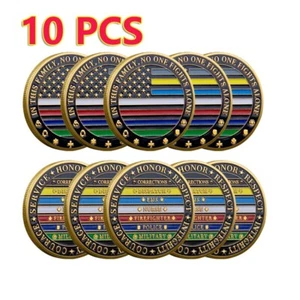 Moneta sfida 10 pezzi tutte le vite contano polizia/vigili del fuoco/dispatcher/correzione - Foto 1 di 7