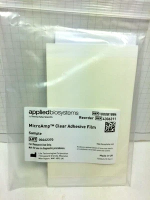 Filme adesivo transparente (5 folhas) Applied Biosystems 4306311 MicroAmp - Imagem 1 de 2