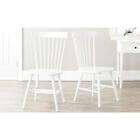 American Homes Collection Parker Country Farmhouse White Spindle Side Chair (...