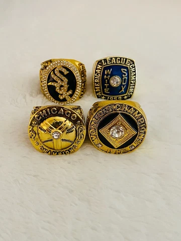 4 PCS Chicago White Sox World Series Ring Complete Set, US SHIP 1906-2005 Cover