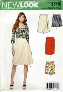 New Look S0715 angedeuteter Wickelrock mit Drapierung, asymmetrisch Faux Wickel Gr. 10-22 UNGESCHNITTEN 6326 - Bild 1 von 4