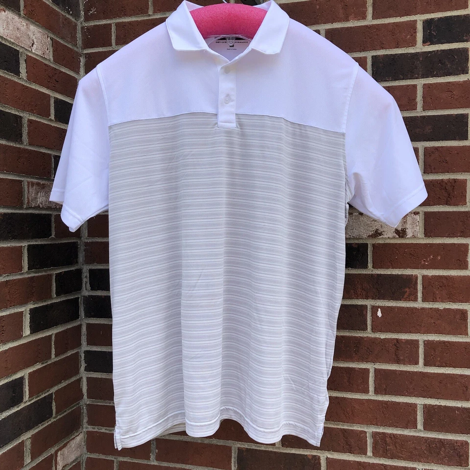 Pebble Beach XXL Dry-Luxe Performance Men's Short Sleeve Golf Polo Shirt White - Image 1 of 4