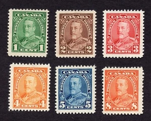 Canada #217 to 222 King George V Pictorial Issue MH - Picture 1 of 1