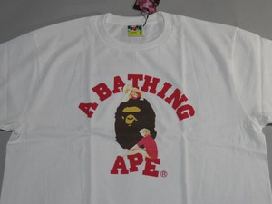 25936 a bathing ape × Marilyn Monroe college white tee XL