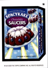 2020 Mars Attacks Wacky Packages Series 4 Red Ludlow Backs #16 Spacy Kake - NM